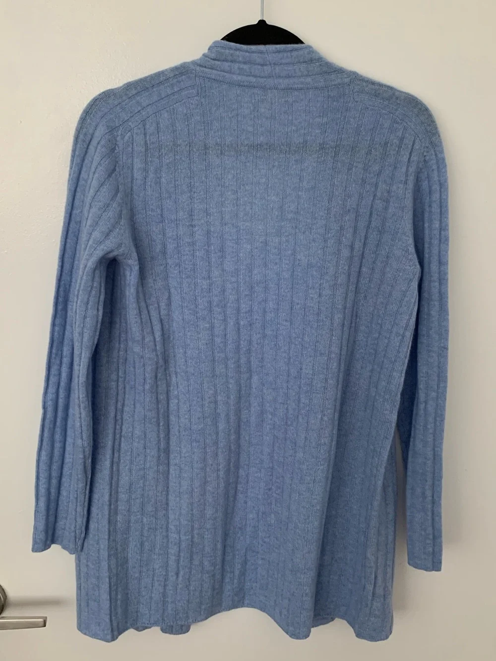 Kinross Cashmere Women's Easy Rib Cardigan Periwrinkle NWT